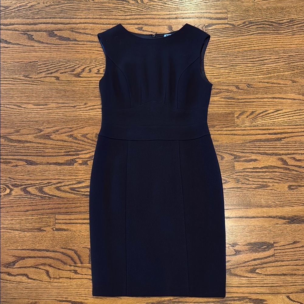 Brooks Brothers Black Wool Woven in Italy Sheath Midi Dress 4